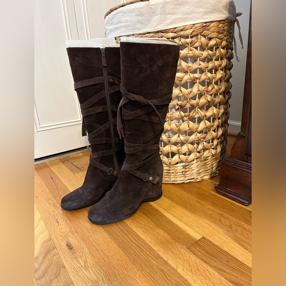 NWT🌷”Me Too” suede wedge boots - Picture 3 of 7